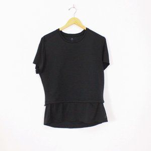*Adidas Energy Running Climalite Black Ribbed T Shirt